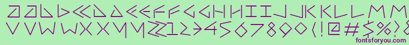 Шрифт Uncialfifty – фиолетовые шрифты на зелёном фоне