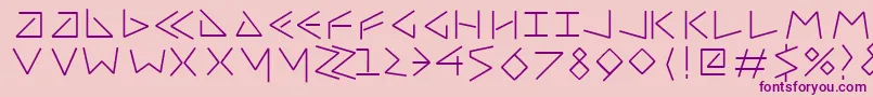 フォントUncialfifty – ピンクの背景に紫のフォント
