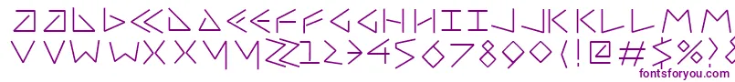 フォントUncialfifty – 白い背景に紫のフォント
