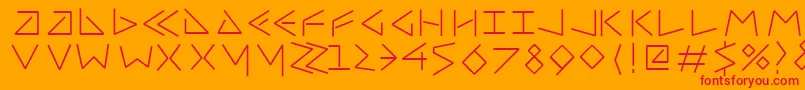 Шрифт Uncialfifty – красные шрифты на оранжевом фоне