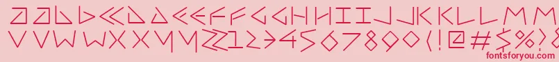 Uncialfifty Font – Red Fonts on Pink Background