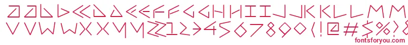 Uncialfifty-fontti – punaiset fontit valkoisella taustalla