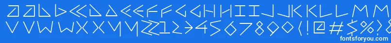 Uncialfifty-Schriftart – Weiße Schriften auf blauem Hintergrund