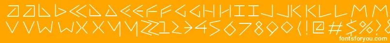 Uncialfifty-Schriftart – Weiße Schriften auf orangefarbenem Hintergrund
