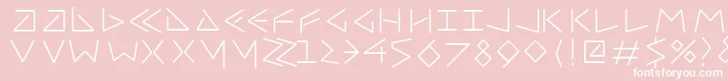 Uncialfifty-Schriftart – Weiße Schriften auf rosa Hintergrund