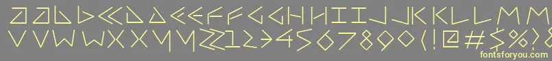 Uncialfifty-Schriftart – Gelbe Schriften auf grauem Hintergrund