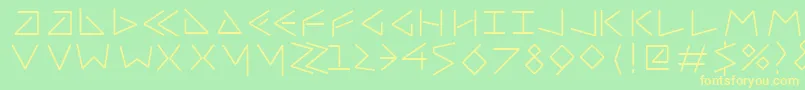 Шрифт Uncialfifty – жёлтые шрифты на зелёном фоне