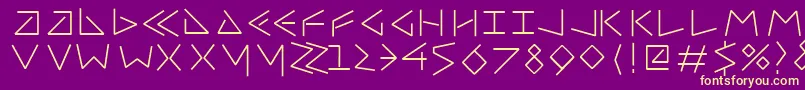 Uncialfifty-fontti – keltaiset fontit violetilla taustalla