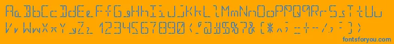 Segment16bRegular Font – Blue Fonts on Orange Background