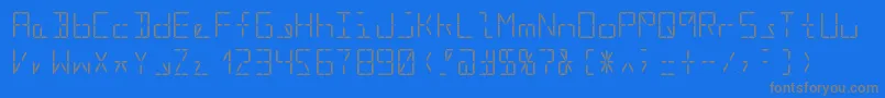 Segment16bRegular Font – Gray Fonts on Blue Background