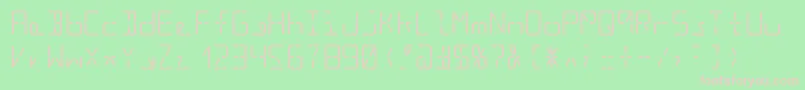 Segment16bRegular Font – Pink Fonts on Green Background