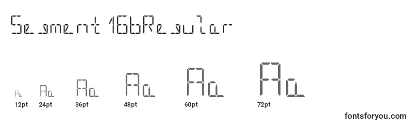 Размеры шрифта Segment16bRegular