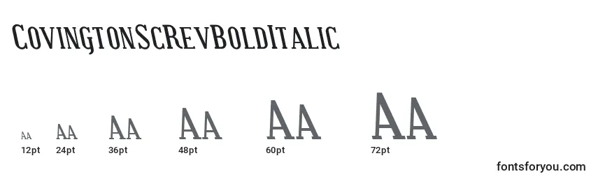 CovingtonScRevBoldItalic Font Sizes