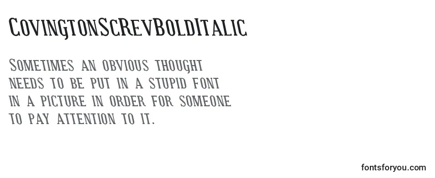 CovingtonScRevBoldItalic Font