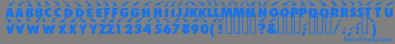 Bonnet Font – Blue Fonts on Gray Background