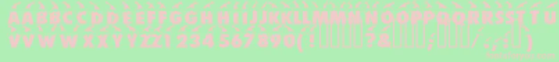 Bonnet Font – Pink Fonts on Green Background