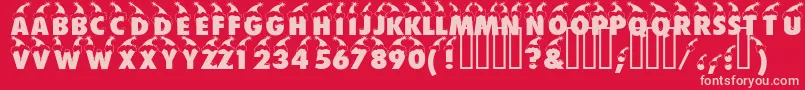 Bonnet Font – Pink Fonts on Red Background