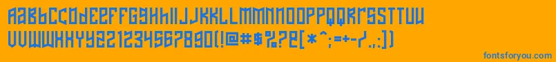 NaftaleneRegular Font – Blue Fonts on Orange Background