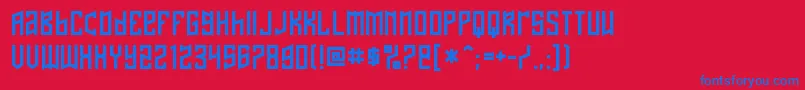 NaftaleneRegular Font – Blue Fonts on Red Background