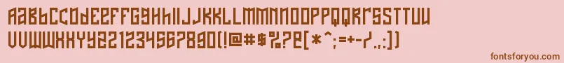 NaftaleneRegular Font – Brown Fonts on Pink Background