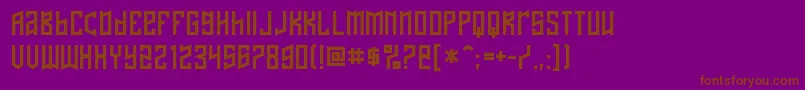 NaftaleneRegular Font – Brown Fonts on Purple Background
