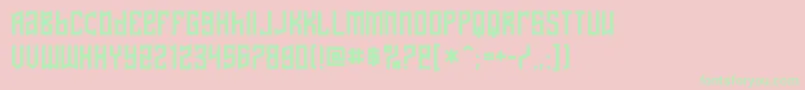 NaftaleneRegular Font – Green Fonts on Pink Background