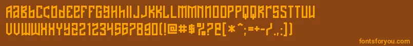 NaftaleneRegular Font – Orange Fonts on Brown Background