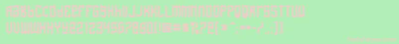 NaftaleneRegular Font – Pink Fonts on Green Background