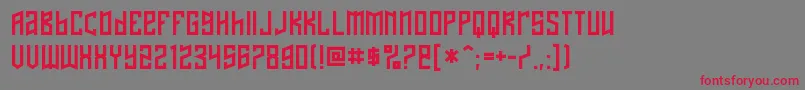 NaftaleneRegular Font – Red Fonts on Gray Background