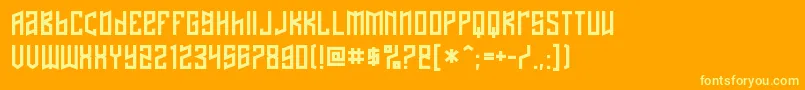 NaftaleneRegular Font – Yellow Fonts on Orange Background