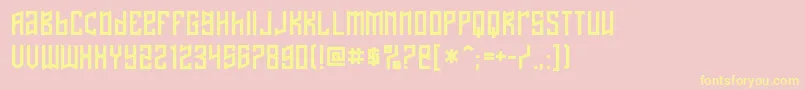 NaftaleneRegular Font – Yellow Fonts on Pink Background