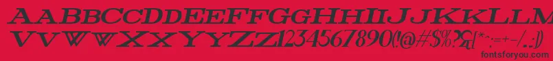 FatItalic Font – Black Fonts on Red Background