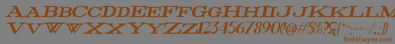 Police FatItalic – polices brunes sur fond gris