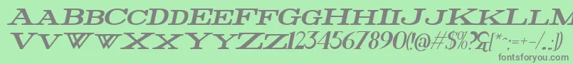 Fonte FatItalic – fontes cinzas em um fundo verde