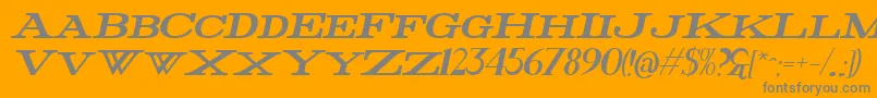 Police FatItalic – polices grises sur fond orange