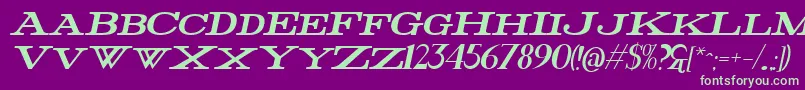 FatItalic Font – Green Fonts on Purple Background