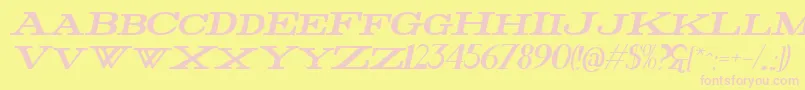 FatItalic Font – Pink Fonts on Yellow Background