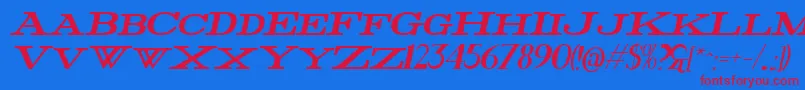 FatItalic Font – Red Fonts on Blue Background