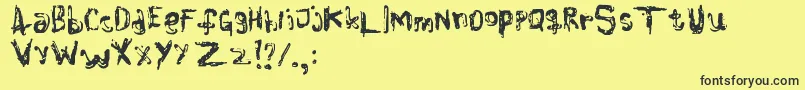 Colourblind Font – Black Fonts on Yellow Background