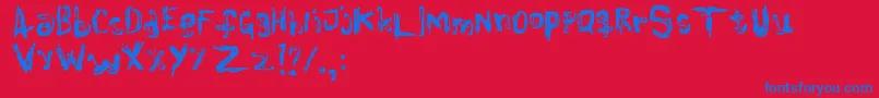 Colourblind Font – Blue Fonts on Red Background