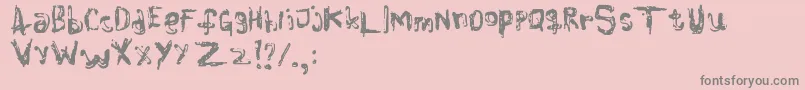 Colourblind Font – Gray Fonts on Pink Background