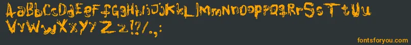Colourblind Font – Orange Fonts on Black Background