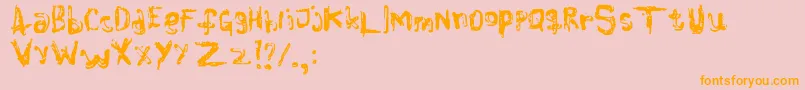 Colourblind Font – Orange Fonts on Pink Background