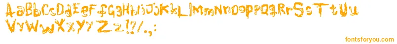 Colourblind Font – Orange Fonts on White Background