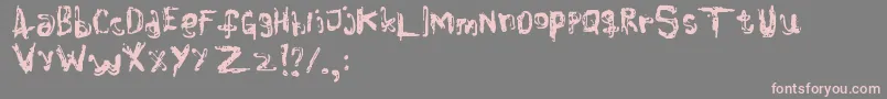 Colourblind-Schriftart – Rosa Schriften auf grauem Hintergrund