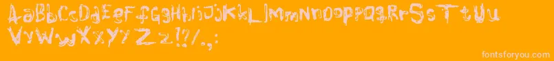 Colourblind Font – Pink Fonts on Orange Background