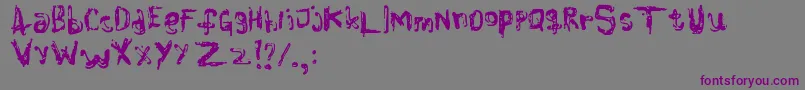 Colourblind Font – Purple Fonts on Gray Background