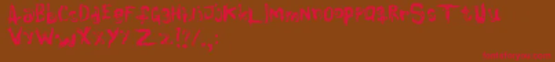 Colourblind Font – Red Fonts on Brown Background