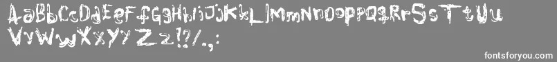 Colourblind Font – White Fonts on Gray Background