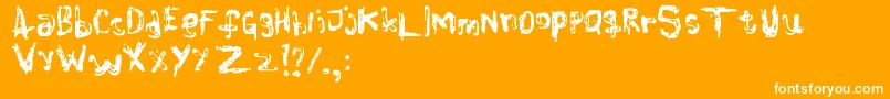 Colourblind Font – White Fonts on Orange Background